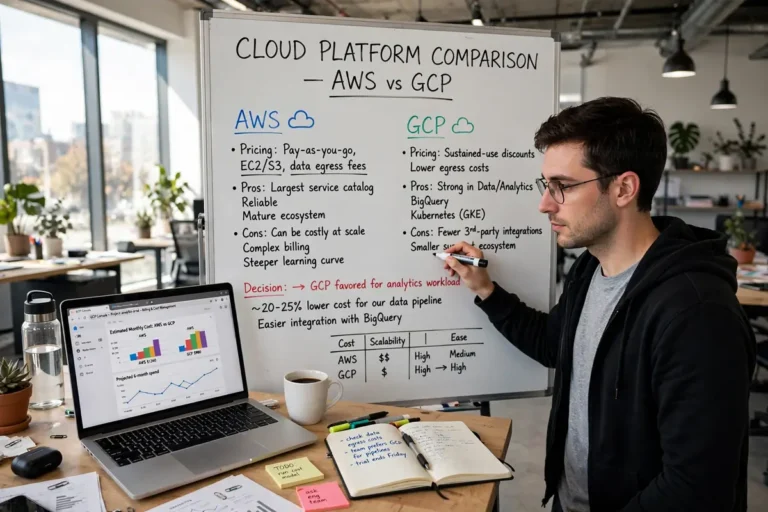 Founder comparing AWS vs Azure cloud platforms for a startup