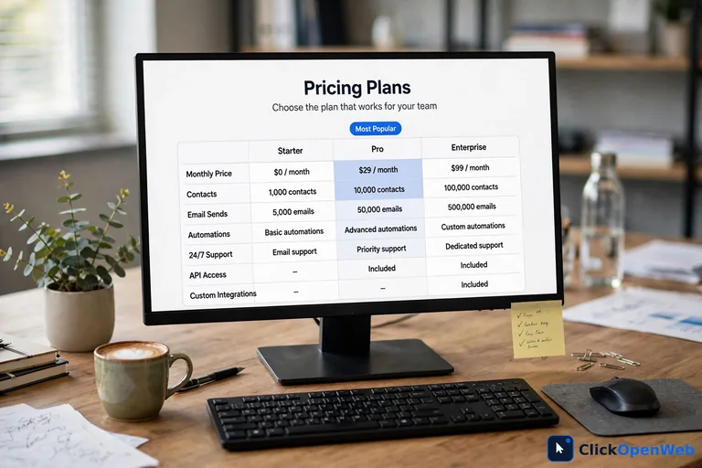 comparing ai accounting tools for small business pricing plans on a screen