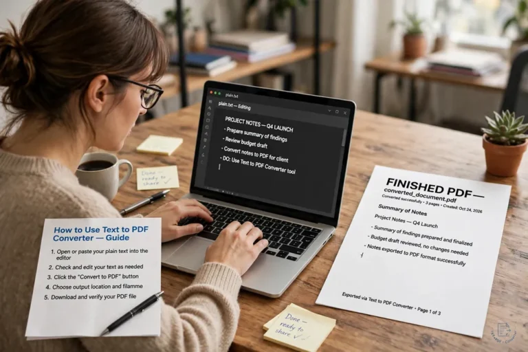 How to Use Text to PDF Converter: Simple Guide