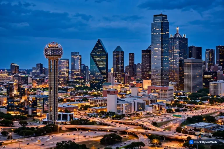 Dallas skyline at dusk