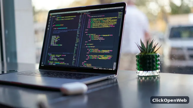 Close-up of a developer's hands typing code in VS Code with Error Lens showing inline warnings